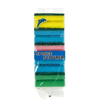5pc Grip Scourer Sponges Multi-Colour 9.5x7x4.5cm