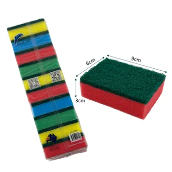 10pc Scourer Sponges Multi-Colour 9x6x3cm
