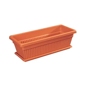 Flower Pots With Tray Rectangle 59x21x14.5cm 