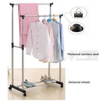 Garment Rack Double 84x43x94-168cm