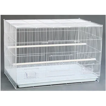 Metal Bird Cages Black & White Stackable 60x41x41cm