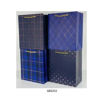 www.smartlinkhome.com.au - Multi Size Gift Bag-Navy Colour With Assorted Hot Stamping Pattern