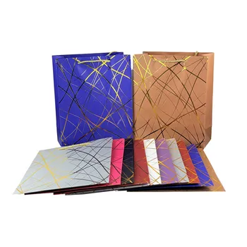 Multi Size Gift Bag-Assorted Colour With Gold Print