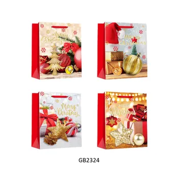 Multi Size Gift Bag-Christmas Assorted Decoration Print