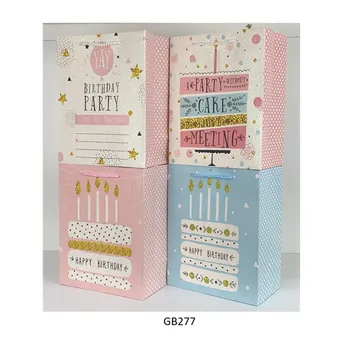 Multi Size Gift Bag-Birthday Colour With Print