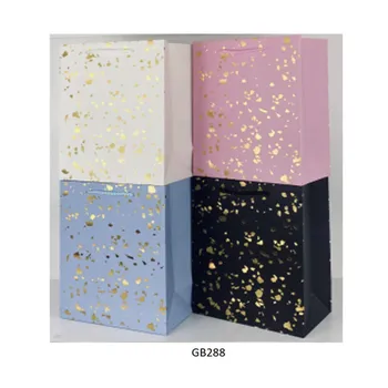 Multi Size Gift Bag-Assorted Colour With Gold Sprinkles