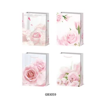 Multi Size Gift Bag-Assorted Pink Roses
