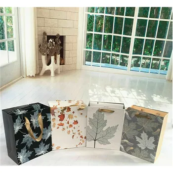 Multi Size Gift Bag-Maple Leaves Design