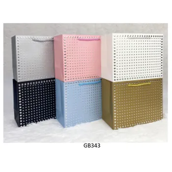 Multi Size Gift Bag-Plain Colour With Silver Stud