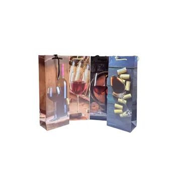 Gift Bag- Wine Assorted Wine Glass Design