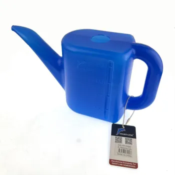 2L Plastic Watering Can Blue & White
