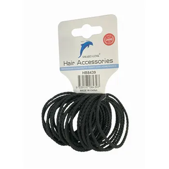 24pc Elastic Hair Ties-Black