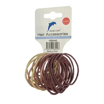 24pc Elastic Hair Ties-Tri Colour