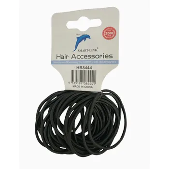 24pc Elastic Hair Ties-Black