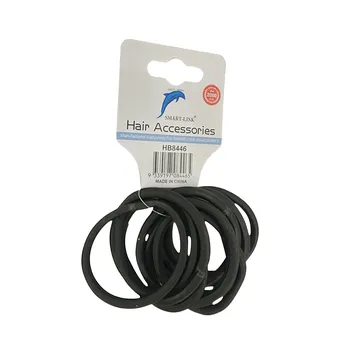 10pc Elastic Hair Ties-Black
