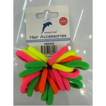 24pc Elastic Hair Ties-Multi Colour