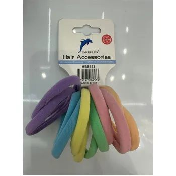 12pc Elastic Hair Ties-Multi Colour