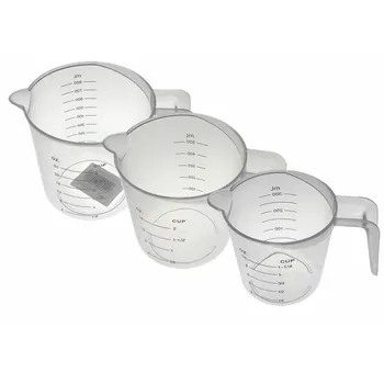 3pc Plastic Measuring Cup Set 300/500/800ml