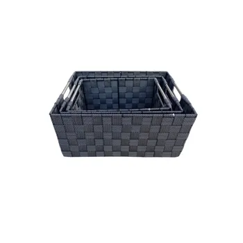 3pc Woven Basket Set-Speckled