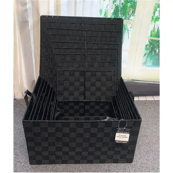 9pc Woven Chest Set-Black