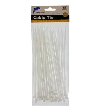 65pcs White Cable Tie 3.6x200mm