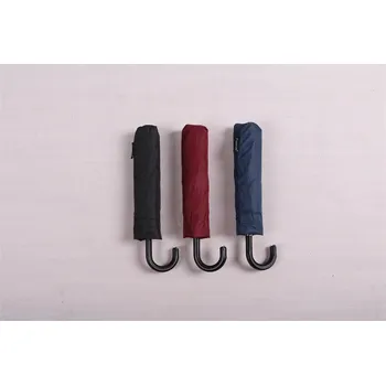 21“ Folding Umbrella with Hook Handle Plain Colour