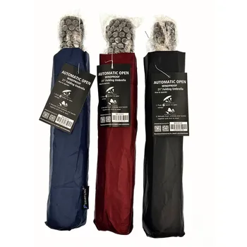 21" Folding Umbrella Auto Open Plain Colour