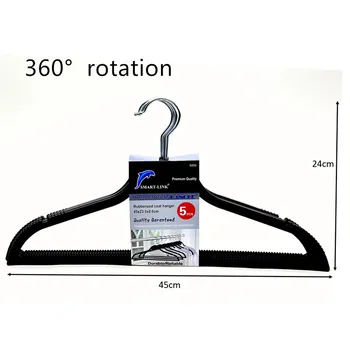 5pc Non-Slip Coat Hanger-Rubberised