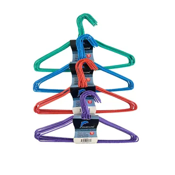 10pc Plastic Coated Metal Coat Hanger 38x20cm
