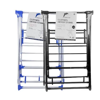 20M Clothes Dryer Plastic Coated-Black & White 156x60x99-196cm