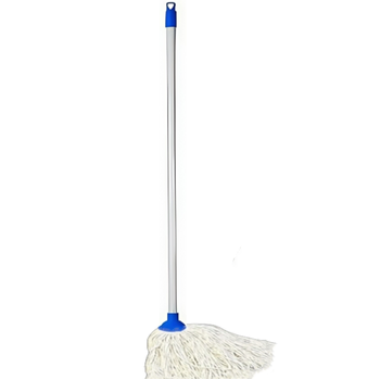 350g White Cotton Mop Head With 1.3m White Metal Handle