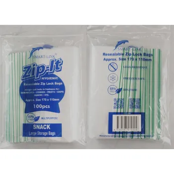 100pcs Resealable Zip Lock Bags 170x110mm 