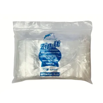 100pcs Resealable Zip Lock Bags 85x120mm 