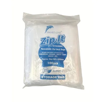 100pcs Resealable Zip Lock Bags 140x200mm