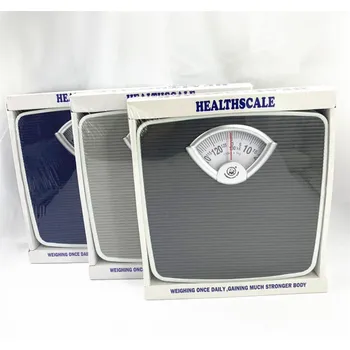 Mechanical Bathroom Scale 130kg Capacity 26.8x26.8x5.3cm