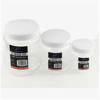 3pc Plastic Twist Top Storage Jar Set