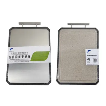 Double Sided Cutting Board-Stainless Steel & Plastic 41x27.5x2cm