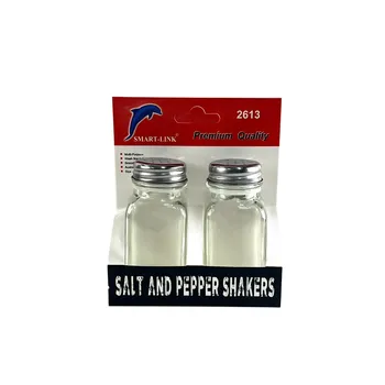 2pk Glass Salt & Pepper Shaker 9x4cm