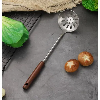 Stainless Steel Strainer With Wooden Handle Dia7cm