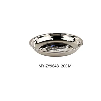 20cm Stainless Steel Round Deep Plate Dia20x4cm