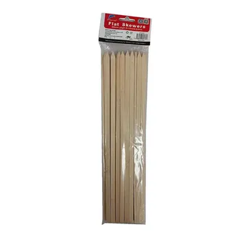 25pc Flat Bamboo Skewers 4x9x350mm 