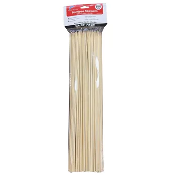 100pc Round Bamboo Skewers Dia3mmx300mm 