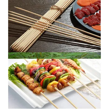 100pc Round Bamboo Skewers Dia4mmx300mm 
