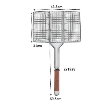 Stainless Steel BBQ Grill Rack-L 43.5x31x69.5cm 