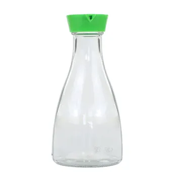 Glass Sauce Bottle-Green Cap Dia6.4x13.7cm