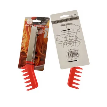 7" Stainless Steel Spaghetti Tongs-Nylon Head