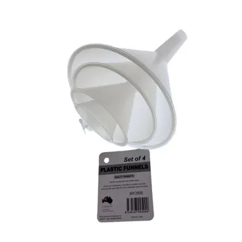 4pc Plastic Funnel Set 11.5cm+9.5cm+6.5cm+5cm