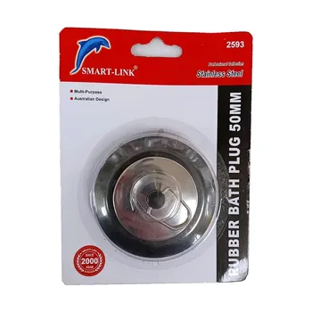 Rubber Sink Plug With Stainless Steel Handle Dia50mm