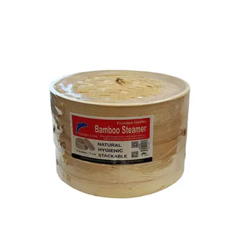 Bamboo Steamer 2 Tier Dia25.4x16cm