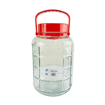 5L Twist Top Glass Jar